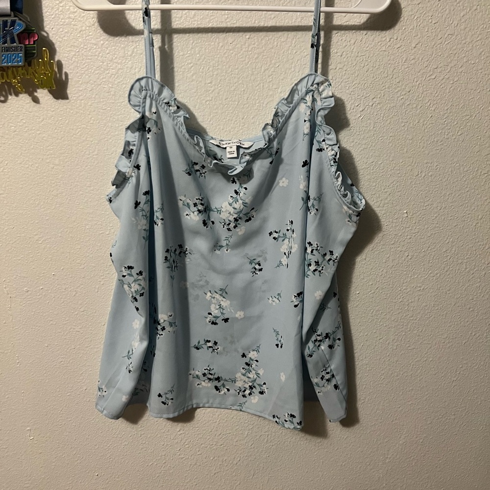 Floral Blue Women's Top